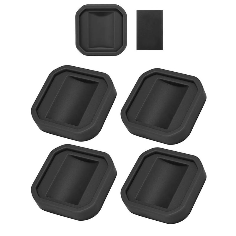 Yupeak Furniture Wheel Caster Cups/Floor Protectors, Silicone Non-Slip Caster Cups is Deal for Furniture Small Wheels/Furniture Leg and Prevents Scratches 1.75x1.75(4PACK(Black) - Image 1